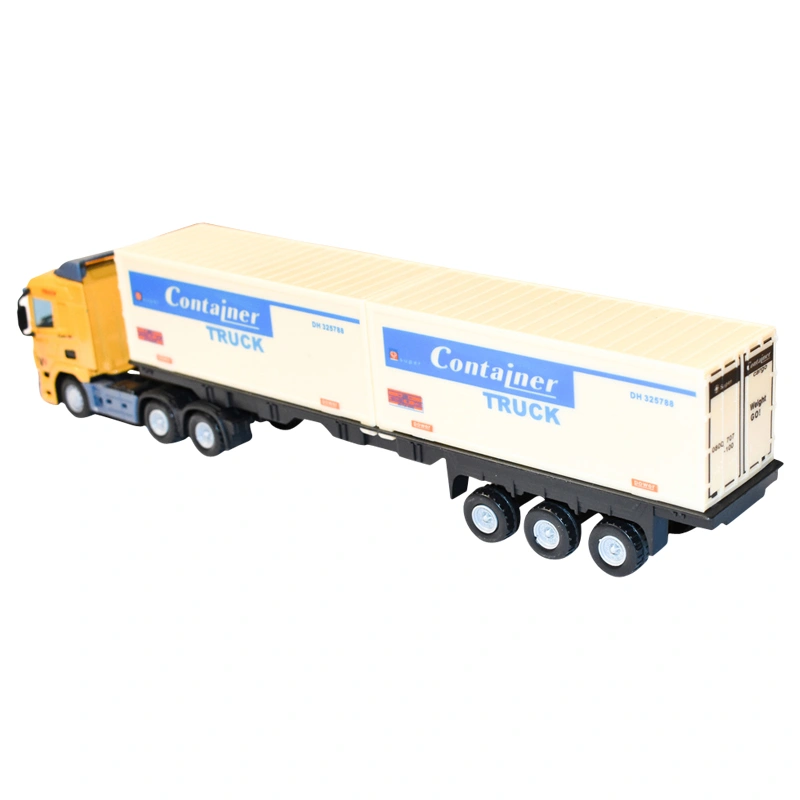 Camion (cap tractor cu remorca) Galben jucarie - imagine 2