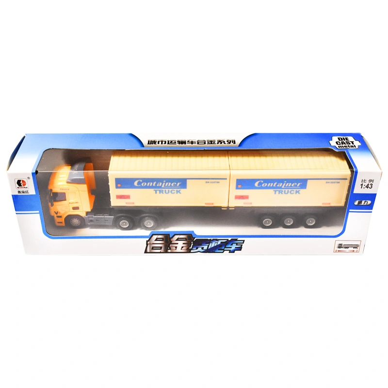 Camion (cap tractor cu remorca) Galben jucarie - imagine 3