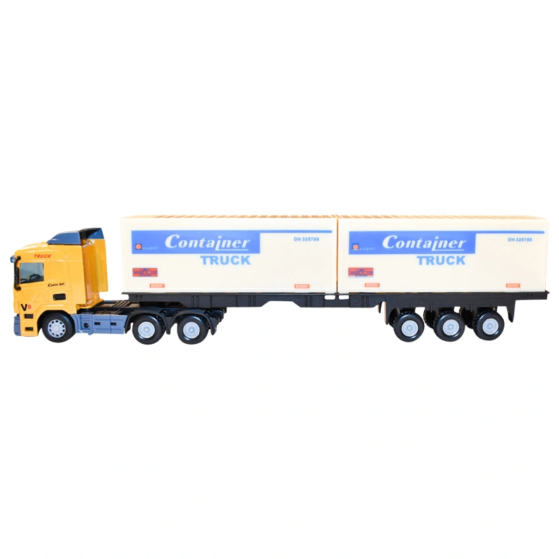 Camion (cap tractor cu remorca) Galben jucarie - imagine 4