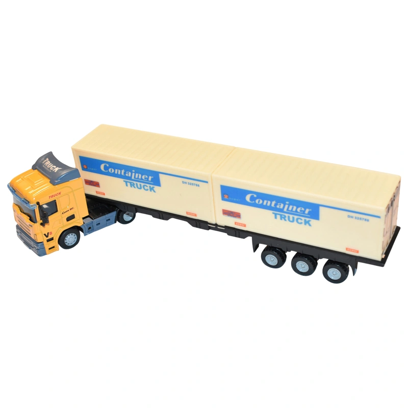 Camion (cap tractor cu remorca) Galben jucarie - imagine 5