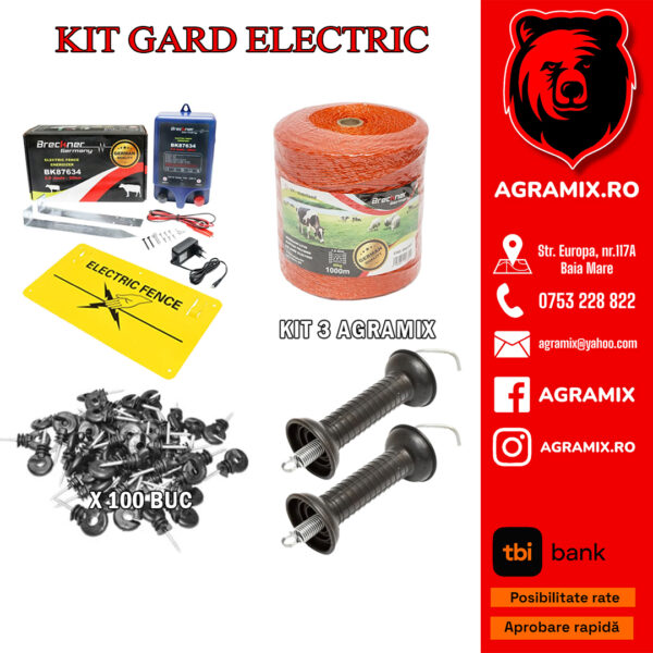 Kit complet gard electric 3 Agramix