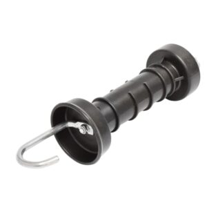 Maner poarta negru cu carlig si arc mare gard electric Breckner Germany