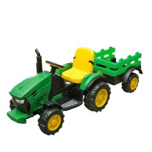 Tractor electric cu remorca pentru copii jucarie 1980x650x610