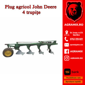 Plug agricol John Deere cu 4 trupite