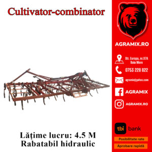 Cultivator combinator 450 cm rabatabil hidraulic