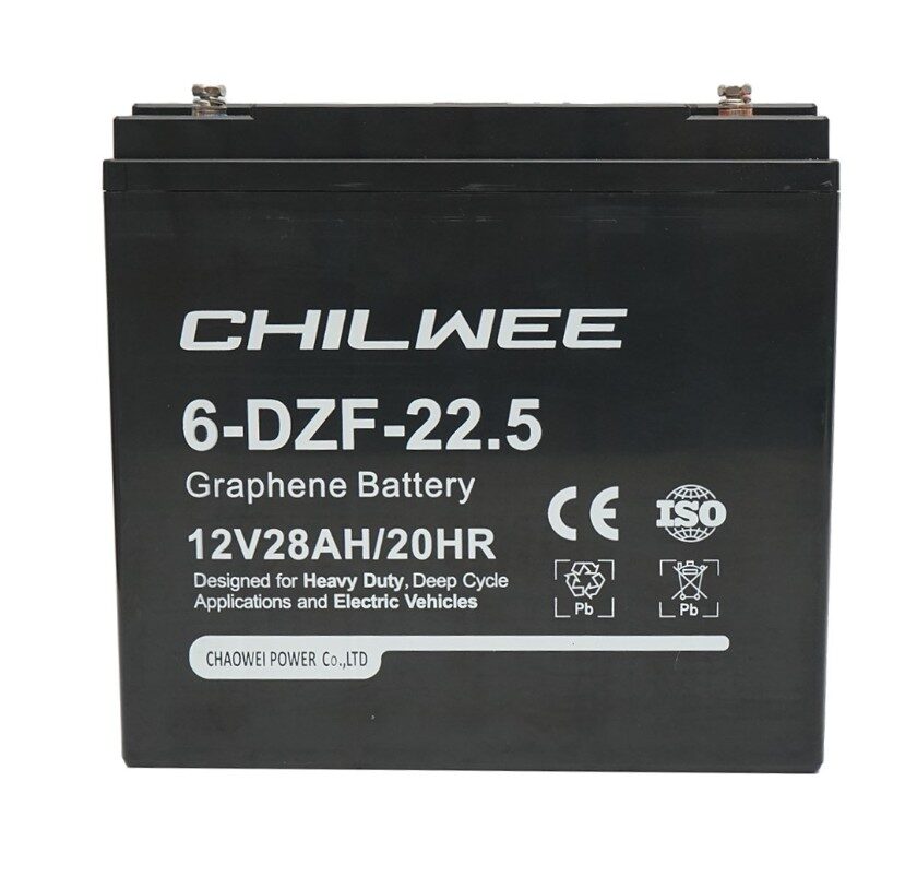 Baterie VRLA cu gel pentru biciclete si tricicluri electrice cu grafen 6-DZF-22.5 12V 28Ah-20HR CHILWEE