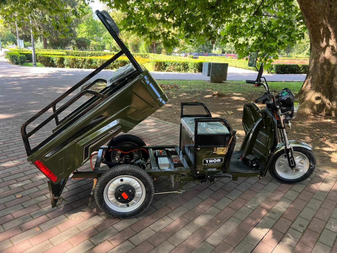 Triciclu electric 650W Thor CITY ECO green army fara permis 48V20Ah 25km/h TRANSPORT GRATUIT - imagine 8