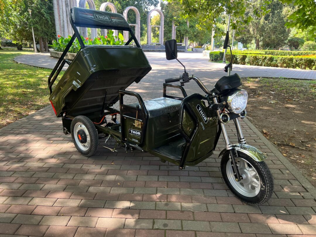Triciclu electric 650W Thor CITY ECO green army fara permis 48V20Ah 25km/h TRANSPORT GRATUIT - imagine 10