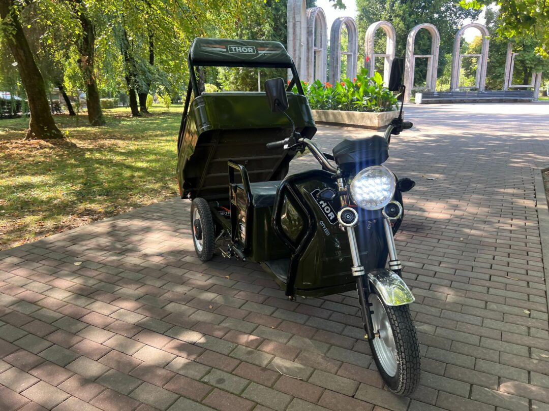 Triciclu electric 650W Thor CITY ECO green army fara permis 48V20Ah 25km/h TRANSPORT GRATUIT - imagine 11