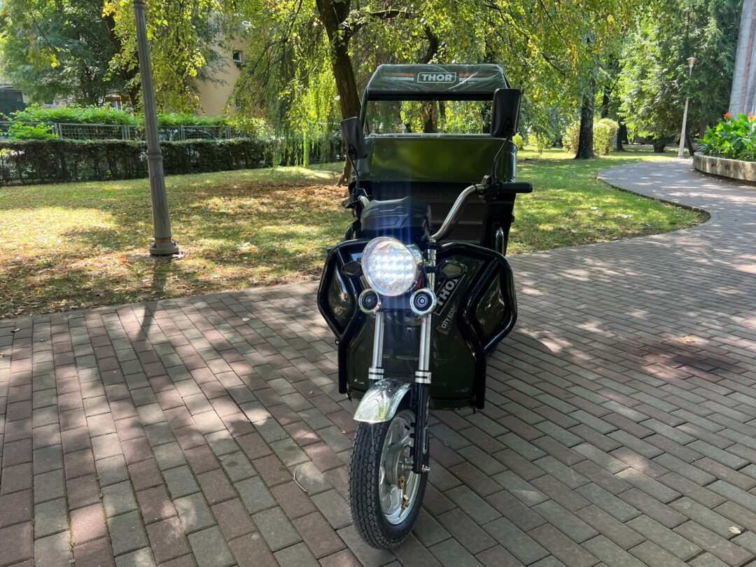 Triciclu electric 650W Thor CITY ECO green army fara permis 48V20Ah 25km/h TRANSPORT GRATUIT - imagine 12