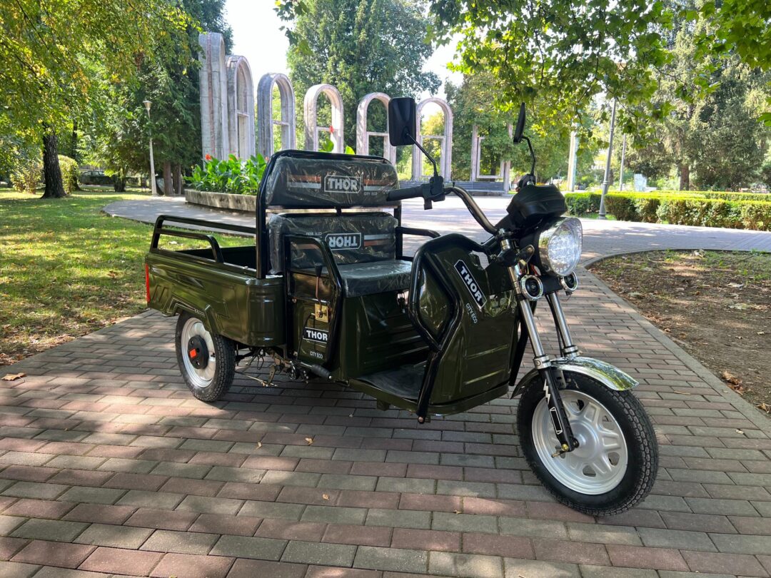 Triciclu electric 650W Thor CITY ECO green army fara permis 48V20Ah 25km/h TRANSPORT GRATUIT - imagine 17