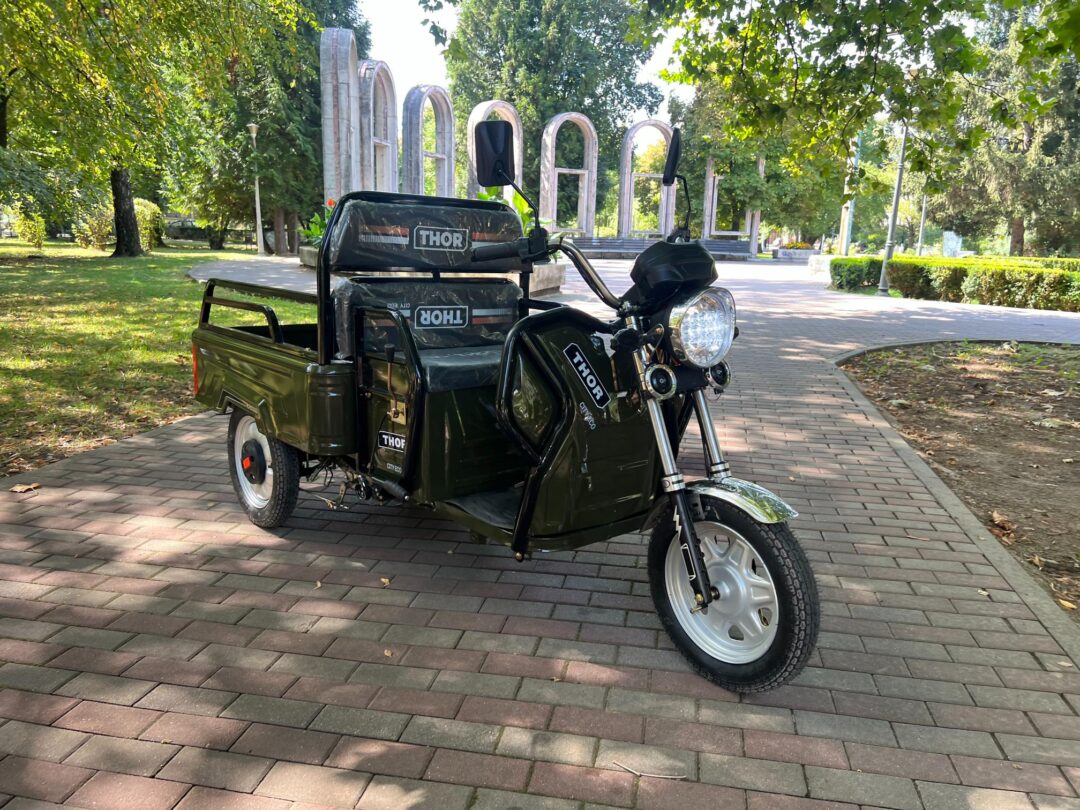 Triciclu electric 650W Thor CITY ECO green army fara permis 48V20Ah 25km/h TRANSPORT GRATUIT - imagine 18