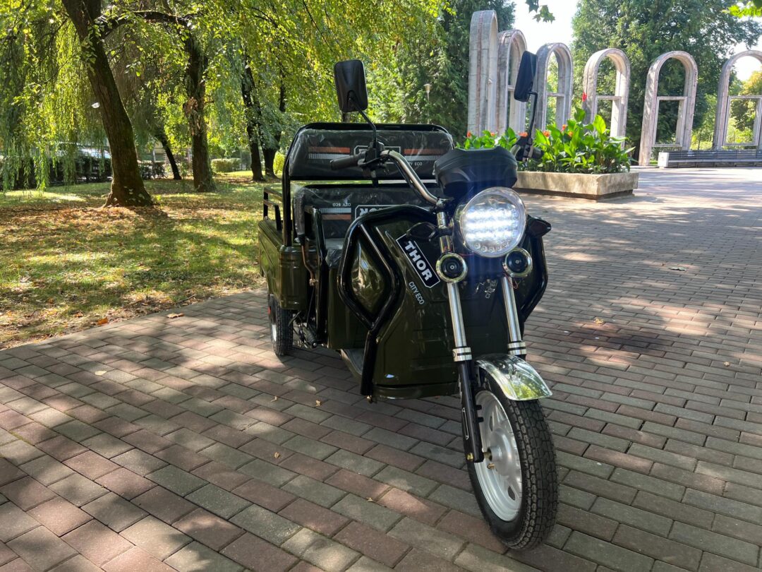 Triciclu electric 650W Thor CITY ECO green army fara permis 48V20Ah 25km/h TRANSPORT GRATUIT - imagine 19