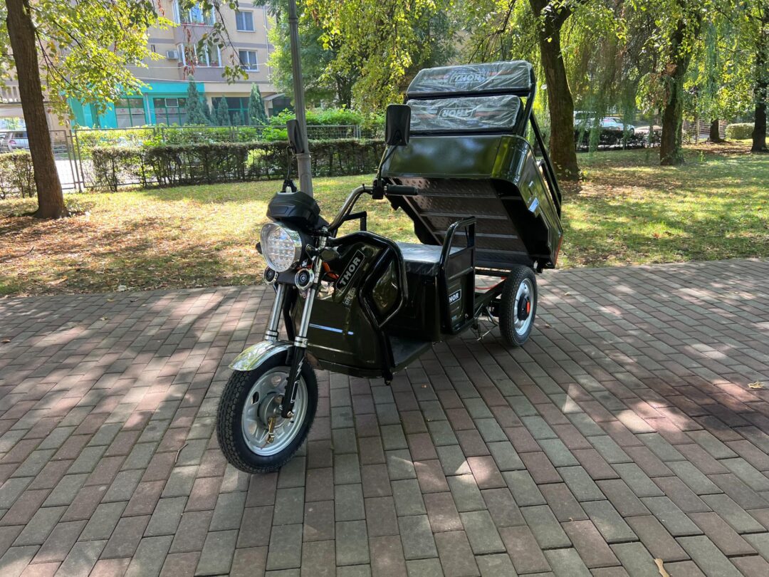 Triciclu electric 650W Thor CITY ECO green army fara permis 48V20Ah 25km/h TRANSPORT GRATUIT - imagine 29