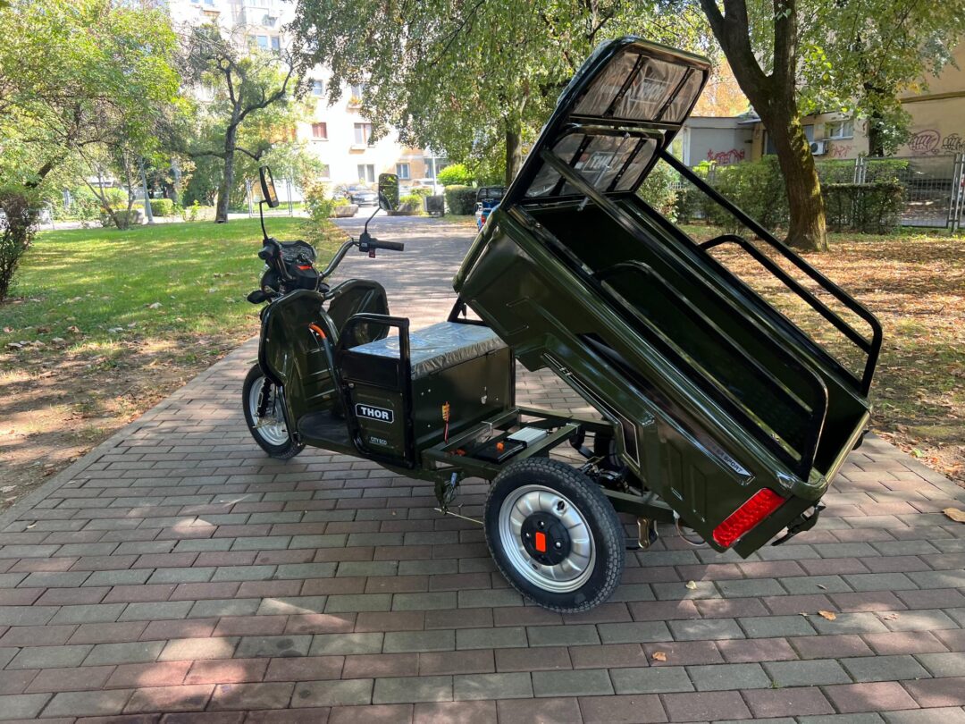 Triciclu electric 650W Thor CITY ECO green army fara permis 48V20Ah 25km/h TRANSPORT GRATUIT - imagine 31