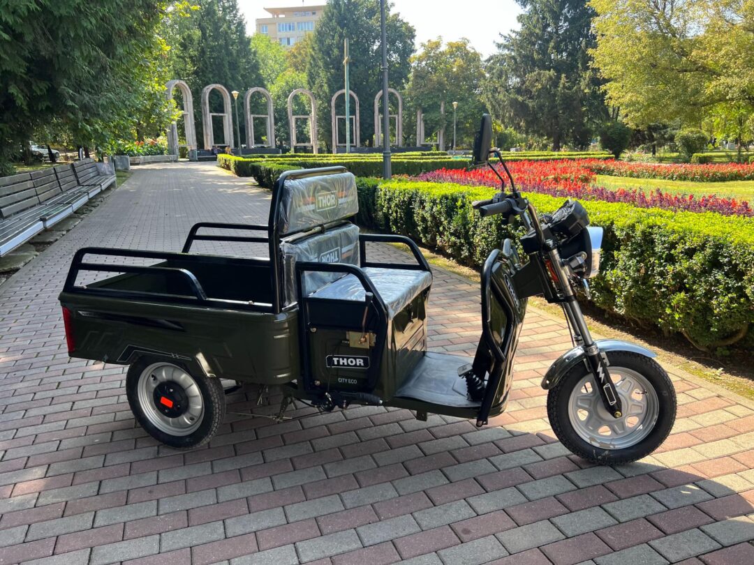 Triciclu electric 650W Thor CITY ECO green army fara permis 48V20Ah 25km/h TRANSPORT GRATUIT - imagine 32