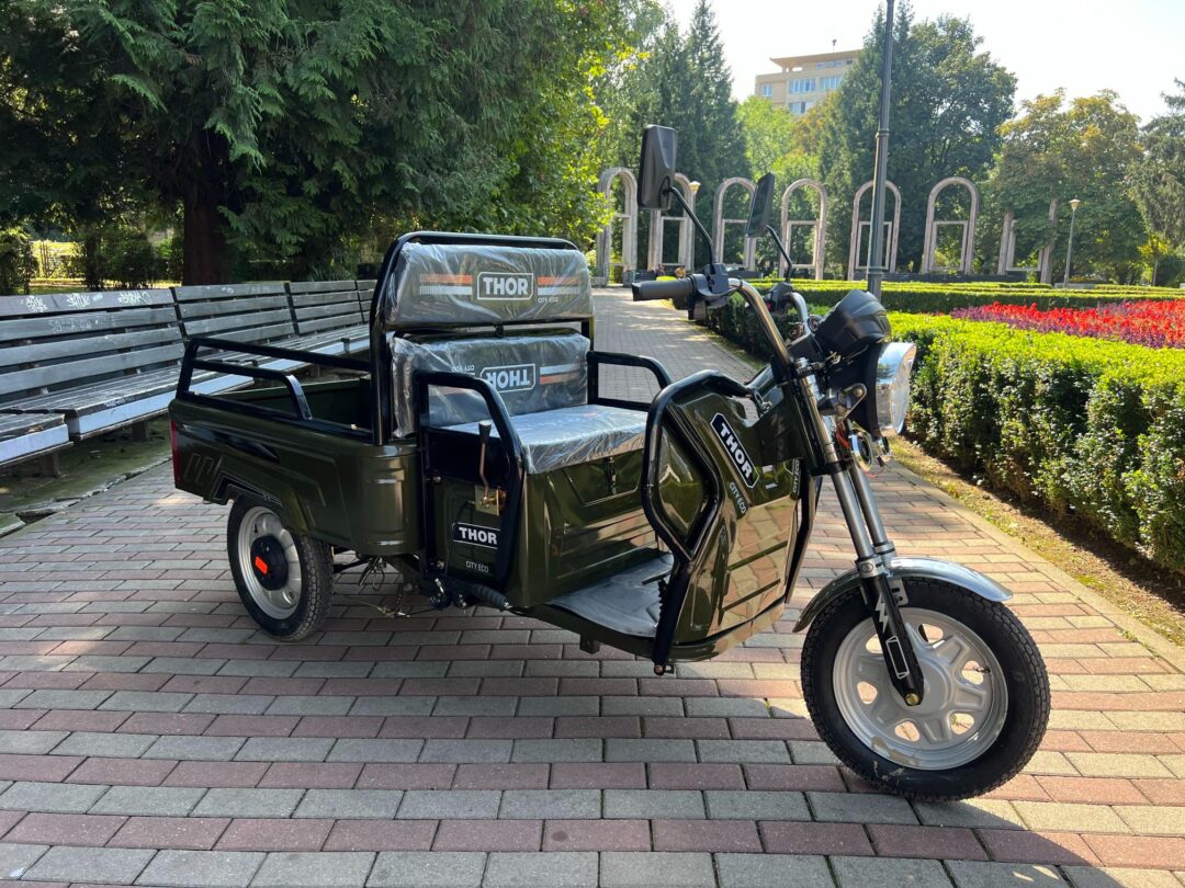 Triciclu electric 650W Thor CITY ECO green army fara permis 48V20Ah 25km/h TRANSPORT GRATUIT - imagine 34