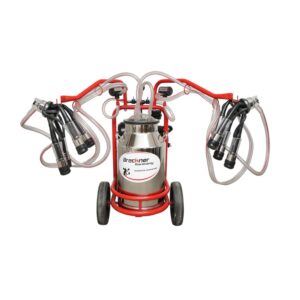 Aparat de muls vaci cu grup colector 160cc, sasiu galvanizat, bidon inox 40L, 2 posturi Breckner Germany