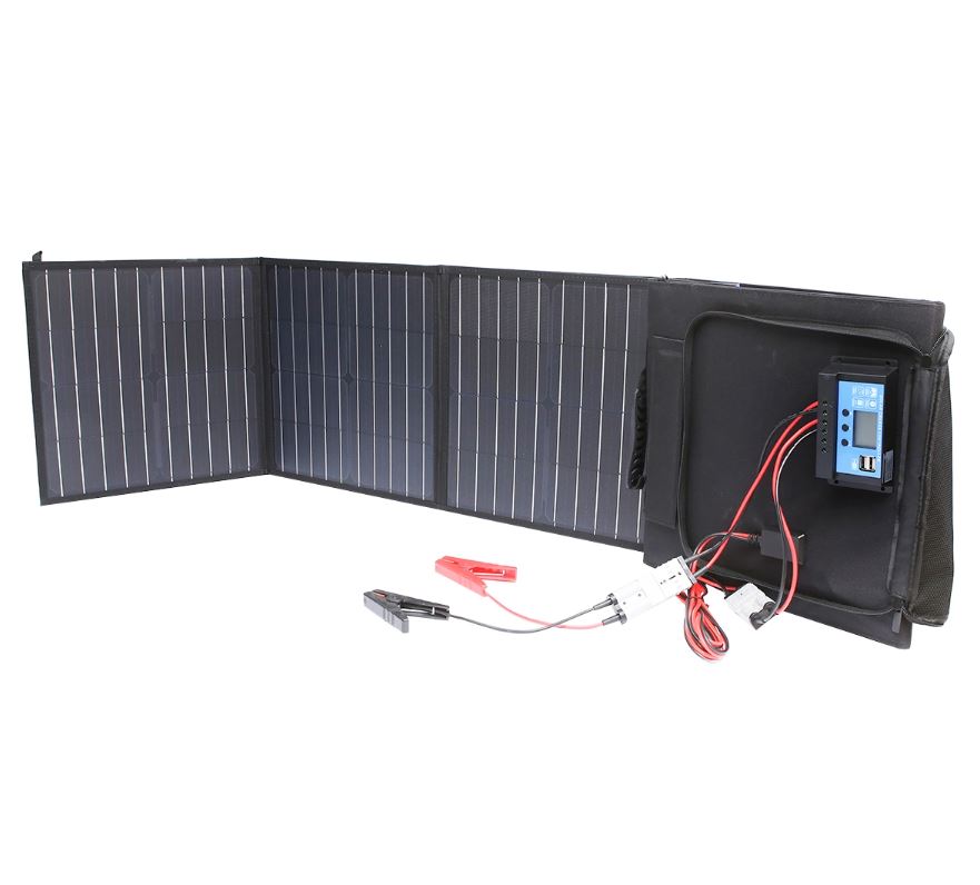 Panou solar 100W monocristalin cu 5 segmente (325x330mm) portabil tip valiza Breckner Germany - imagine 4