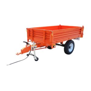Remorca tractor basculabila 1.5T cu instalatie electrica o singura osie si anvelope 185R14