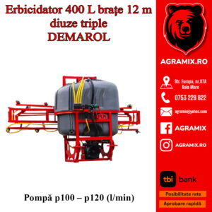 Erbicidator DEMAROL 400L brat 12 m diuze triple