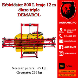 Erbicidator DEMAROL 800L brat 12 m diuze triple