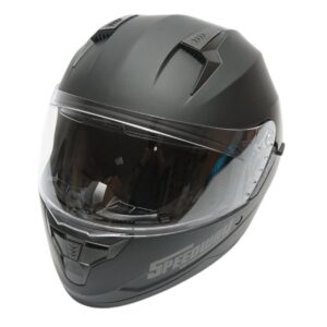 Casca moto integrala negru mat cu viziera transparenta si ochelari de soare, marimea XL Arcane II