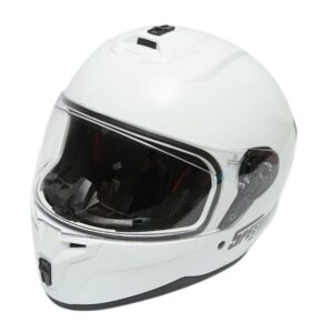 Casca moto integrala alba cu viziera transparenta, marimea XL Grit