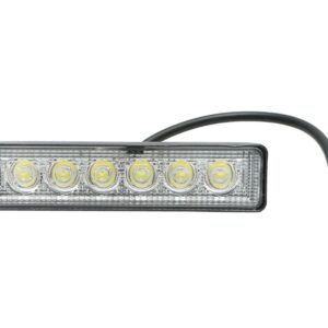 Lampa tip bara cu 6 LED-uri 10-60V 18W unghi radiere 60 de grade tip flood 160x43x42mm