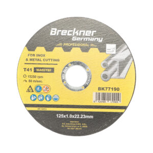 Disc taiere inox si metal T41 125x1.0x22.23mm pentru flex Breckner Germany