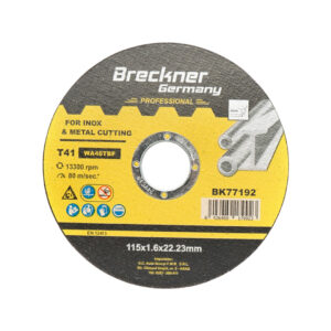 Disc taiere inox si metal T41 115x1.6x22.23mm pentru flex Breckner Germany