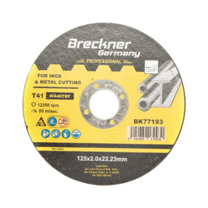 Disc taiere inox si metal T41 125x2.0x22.23mm pentru flex Breckner Germany