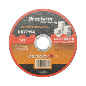 Disc taiere inox T41 125x1.6x22.23mm pentru flex Breckner Germany